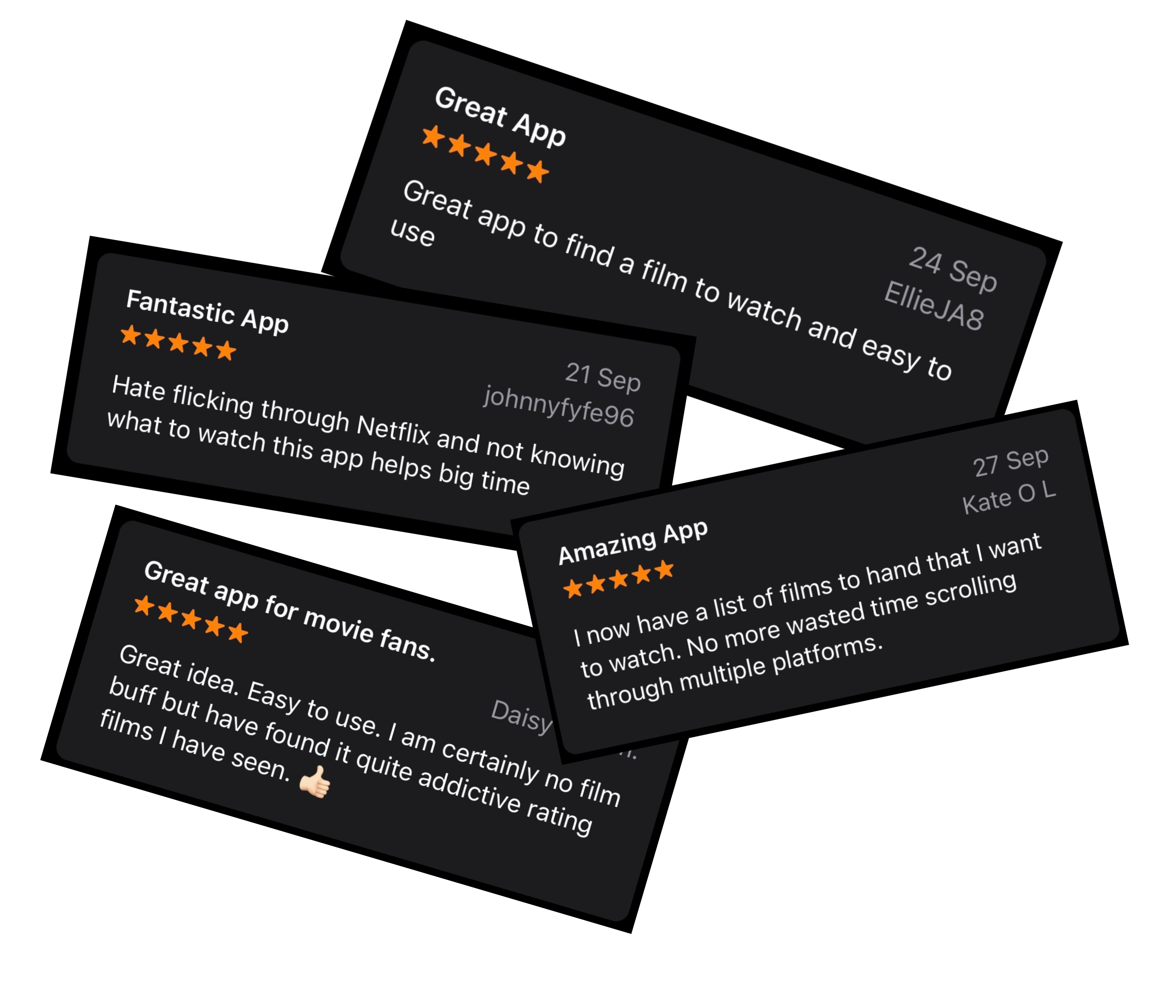 Reviews of the app from the app store